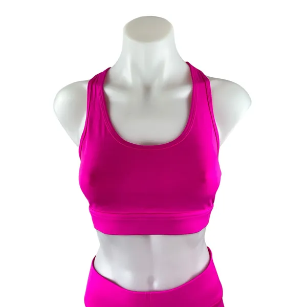 All Access Pink Racerback Cropped Top Leggings Yoga Athletic Two Piece Set Sz S - Image 2