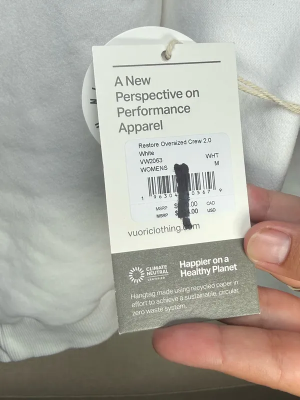 NWT Vuori Restore Oversized Crew Size medium - Image 8