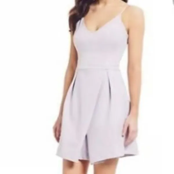 Gianni Bini GB‎ Pink Salmon Mini Pleated Dress Spaghetti Straps Large Hoco Party - Image 6
