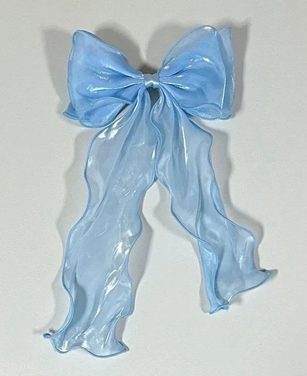 Blue Frill Bow Hair Clip Accessory 🩵 - Image 2