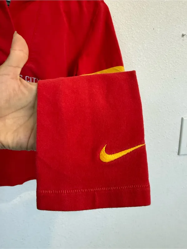 Nike Nfl Kansas City Chiefs Hoodie Womens S Cropped Raw Hem Football Game Day - Image 3