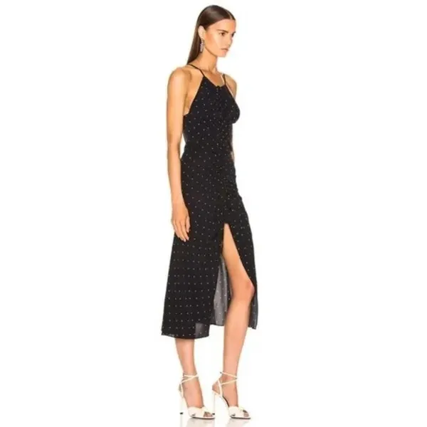 Alice McCall Oscar Ruched Polka Dot Midi‎ Dress Women's Size 6 - Image 2