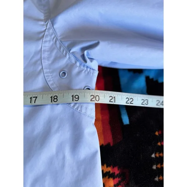 White Stag Light Blue‎ Long Sleeve Zip/Snap Up Rain Jacket Size M (8-10) Pockets - Image 6