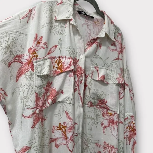 Zara Floral Tunic Blouse - Image 2