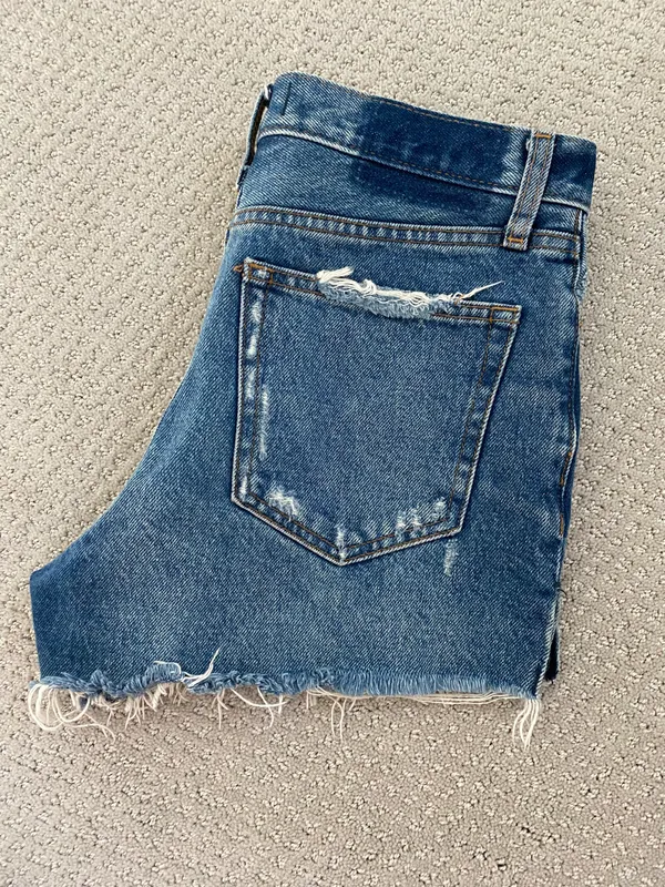 Abercrombie High Rise Dark Wash Short - Image 2