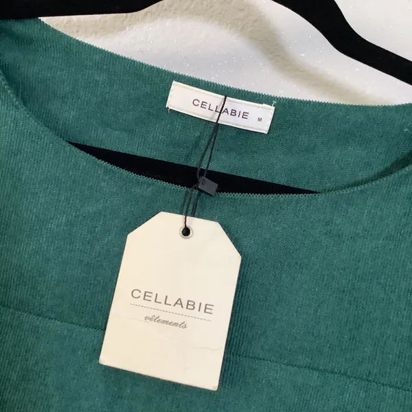 NWT Cellabie Corduroy Forest‎ Green Modest Lagenlook Oversized Comfy Dress M - Image 2