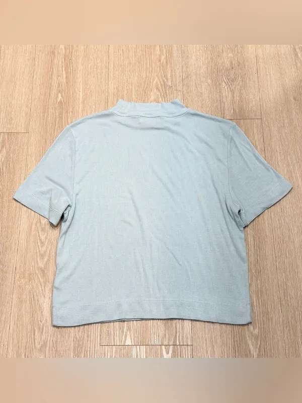 Aritzia Babaton Soft Rib Mock Neck Short Sleeve Top - Image 4