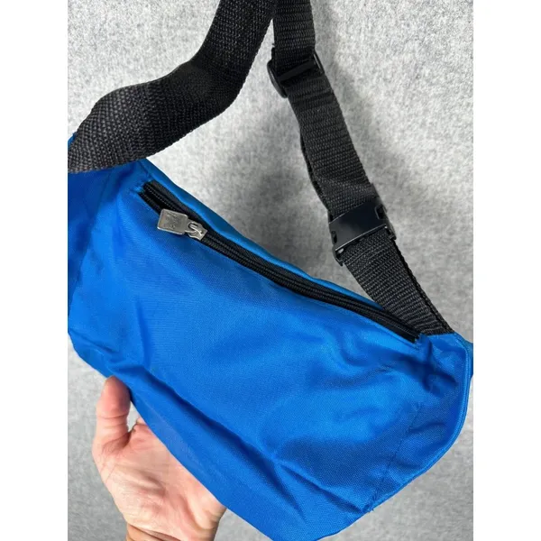 Vintage TA‎ Blue Fanny Pack 90s Retro Multiple Pockets Adjustable Retro Waist - Image 12