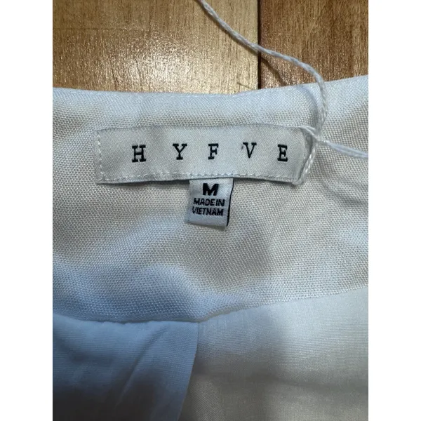 HYFVE Off White Button Up Square Neck Cropped Vest Top Women Size M‎ - Image 2