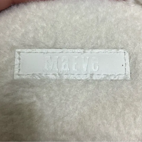 Anthropologie‎ Maeve puffy platform slippers mules peach white women’s size 8-9 - Image 10
