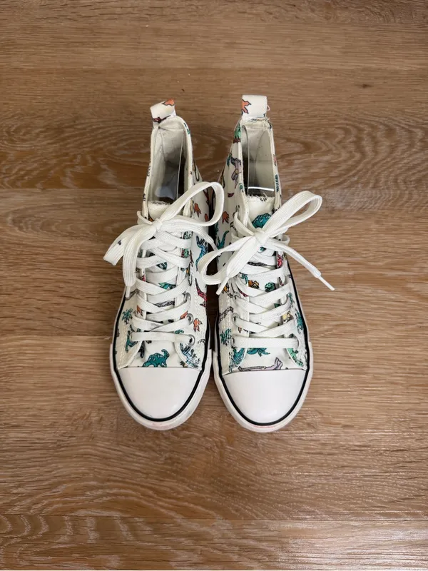 Hot Topic Dinosaur Print Hi-Top Women’s Sneakers, Size 5 - Image 7