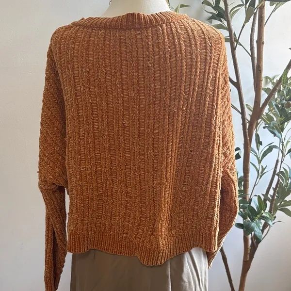 Wild Fable Rust V-Neck Sweater - Image 3
