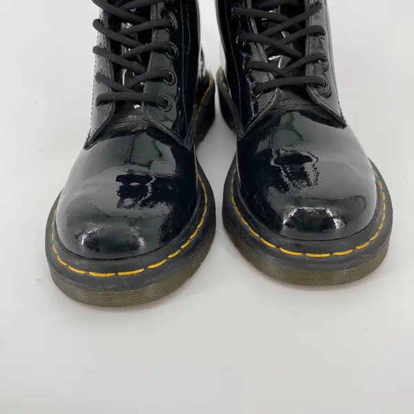 Dr. Martens 1460 W Black Patent Leather Ankle Boots Women's US 7 UK 5‎ EU 38 - Image 3