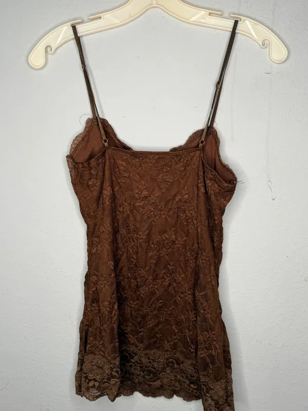 MmMmMm Brown Lace Camisole Top - Image 4
