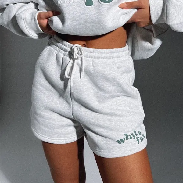 WHITE FOX Limited Edition 4th Edition Lounge Sweat Shorts in Smoke Grey Sz. M - Image 3