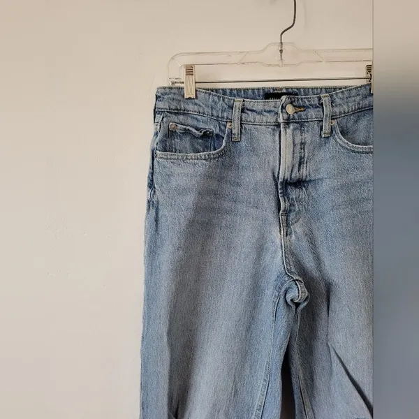 Free Assembly Jeans High Rise 90s Straight Leg Light Wash Ripped High Waist 10 - Image 4