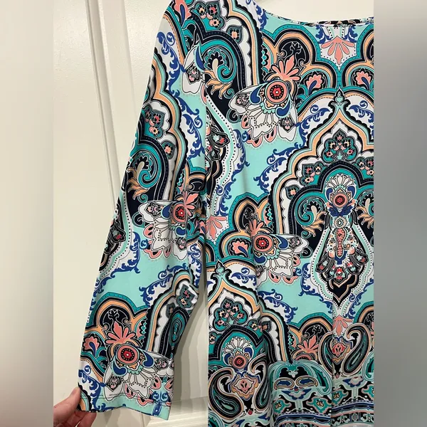 Charter Club Multicolor Paisley Top - Image 5