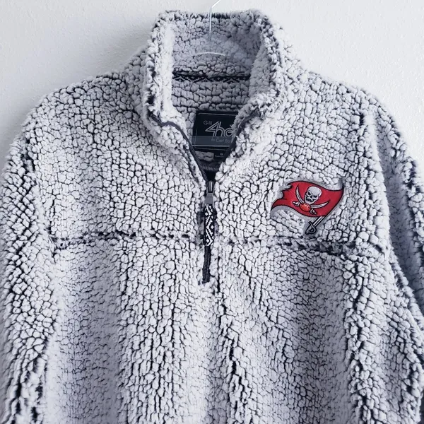 NFL Tampa Bay Sherpa Pullover Sweater Jacket - Image 2