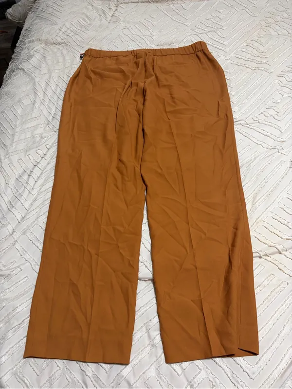 Calvin Klein Women's Straight Leg Pants in Rust Brown - Image 4