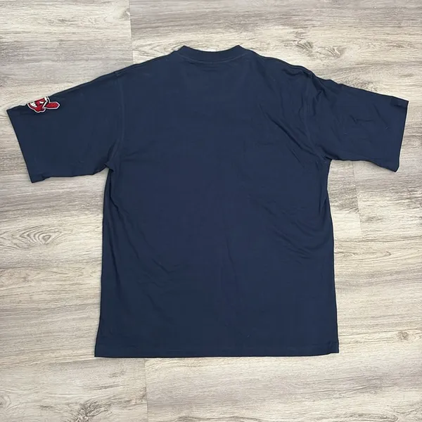 Lee Blue & Red Cleveland Indians Short Sleeve 100% Cotton Women's T-Shirt Size M - Image 3
