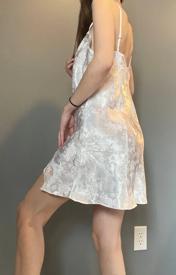 white floral lingerie slip - Image 2