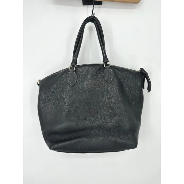 Dooney & Bourke Satchel‎ Bag Purse Black Leather Pebbled Zip Pocket Classic Tote - Image 5