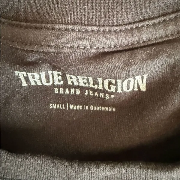 True Religion I Love True Religion Crew Neck T-Shirt Black Small NWT - Image 5