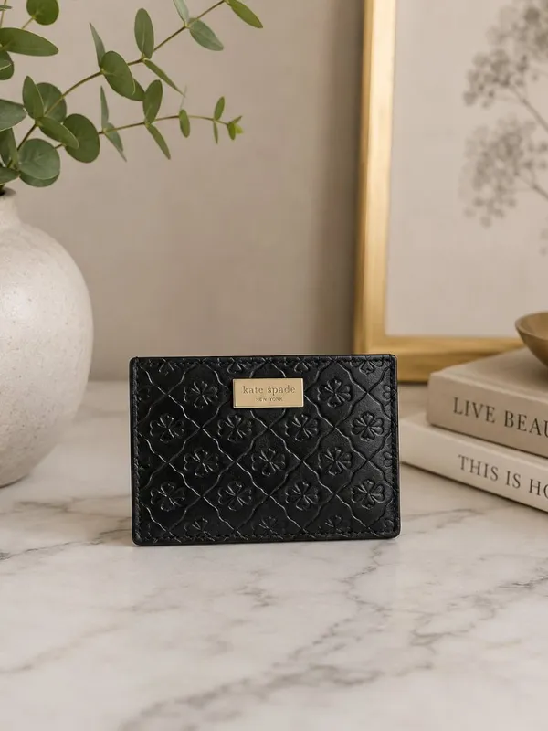 Kate Spade New York Embossed Spade Slim Leather Cardholder NWT - Image 2