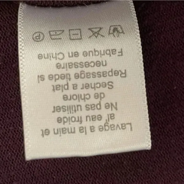 H by Bordeaux Burgundy Lightweight Cropped Stretchy Soft Womens Sweater SZ L - Image 10