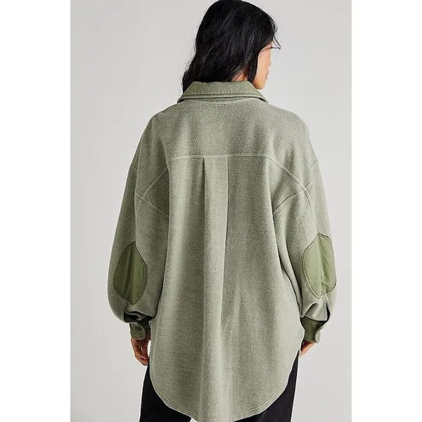Free People Ruby Jacket Soft Oversized Dolman Quilted Fleece Shacket Size Small - Image 4