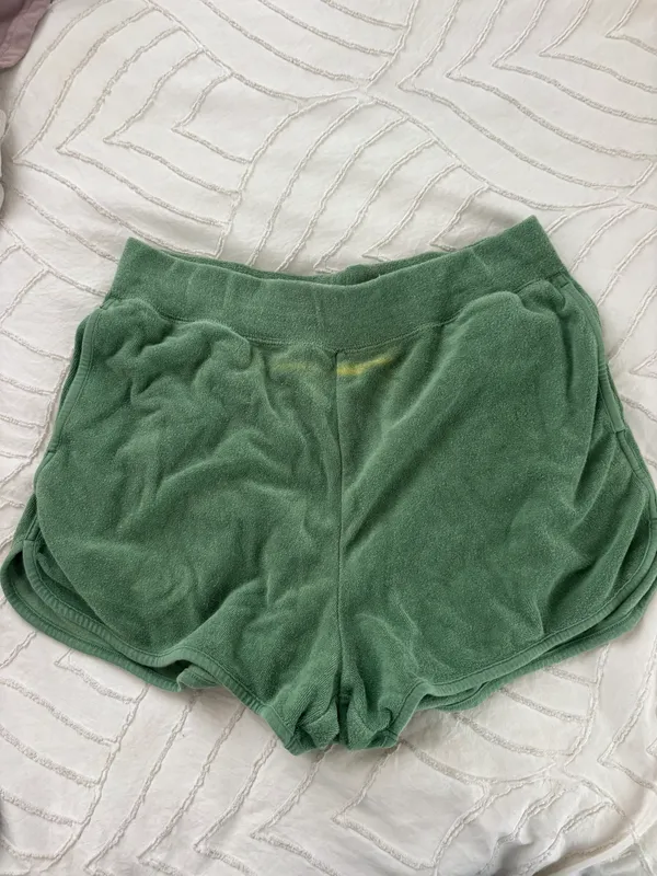 Green Teri Cloth Shorts - Image 3