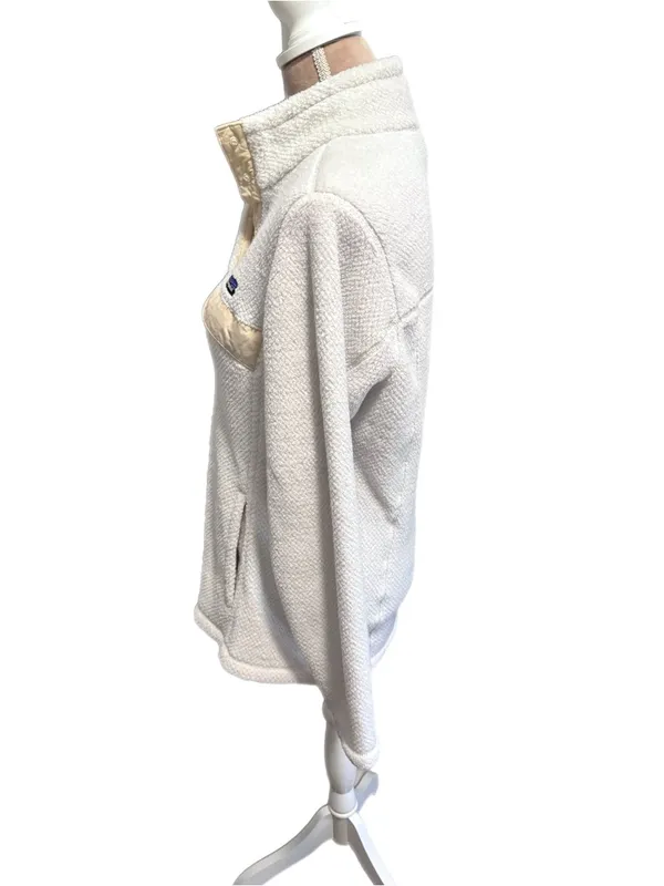 Patagonia Re-Tool Snap-T Fleece Pullover Women's Large Off White Cream FA18 - Image 4