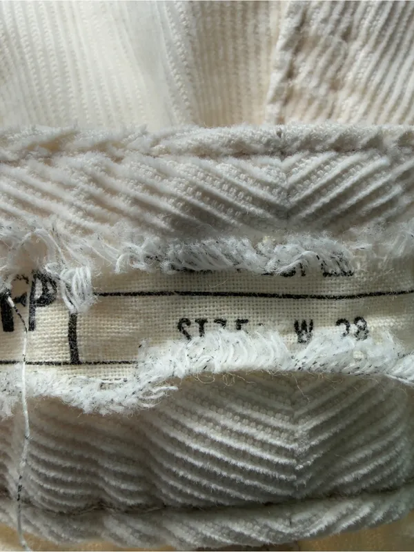 Free People Women’s Size 28 Ivory Corduroy Pants Y2K Indie Sleaze Soft Grunge - Image 9