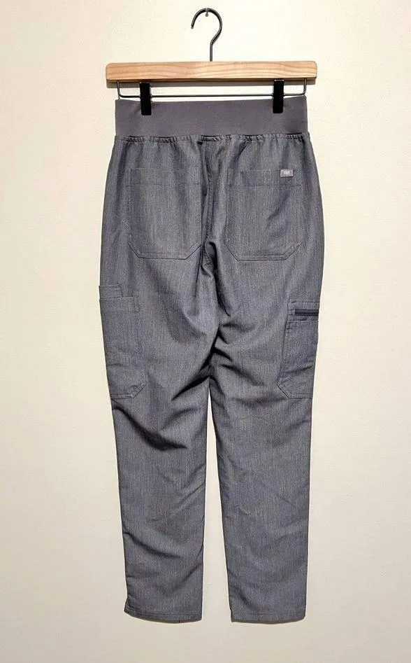 Figs High Waisted Yola Skinny Straight Leg Scrub Pants Graphite XS - Image 7