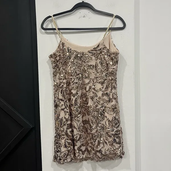 Windsor Pink Sequin Mini Dress Size Small Party Cocktail - Image 4