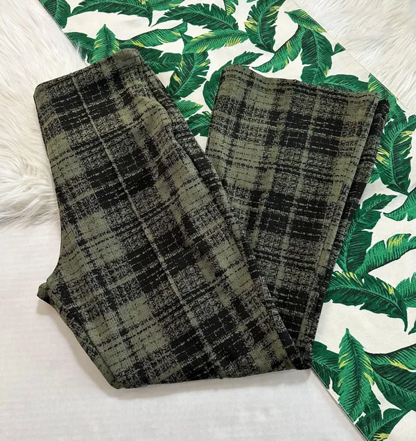 ONA by Yoon Chung Plaid Kick Flare Pant - Image 2
