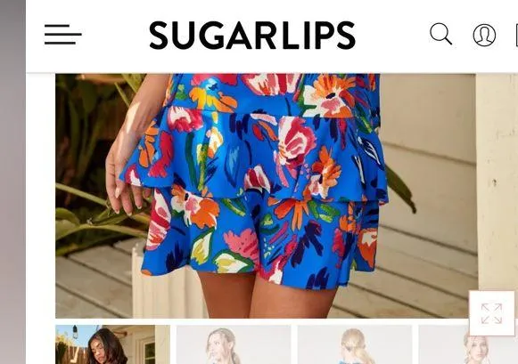 SugarLips Esby Floral Graceland Ruffle Trim Mini Dress - Image 6