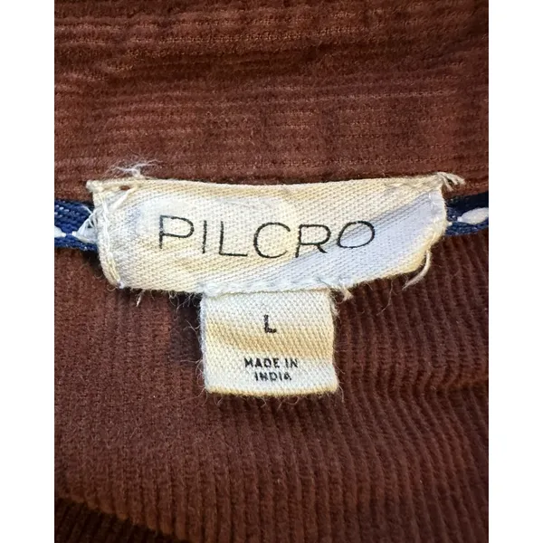 Anthropologie Pilcro Corduroy Popover Tunic Top in Brown Large 70s Fall Bohemian - Image 8