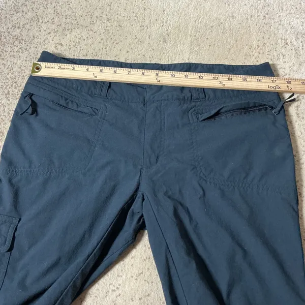 REI Sahara Convertible Hiking Pants Women 12 Black Zip Off Cargo Trail UPF 50+ - Image 3