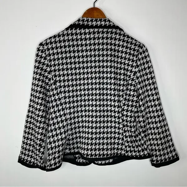 Sandro Studio Houndstooth Knit Blazer Medium‎ - Image 2