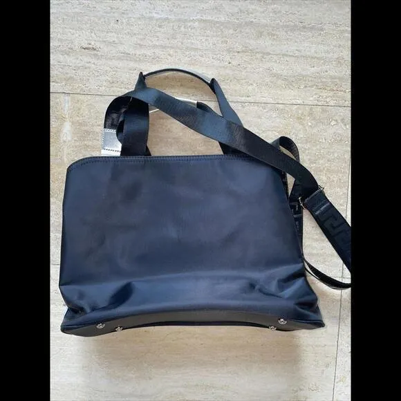Versace Parfume Crossbody Nylon Bag‎ Saddle Bag Black Designer - Image 3