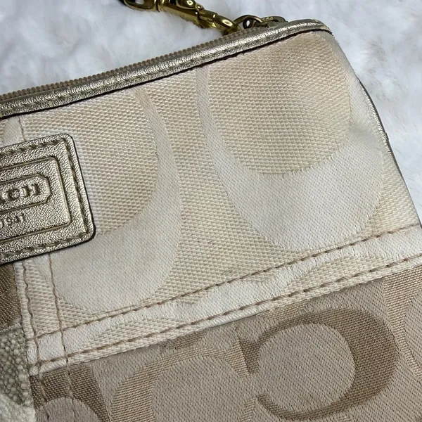 COACH Signature Canvas Nylon Wristlet - Image 3
