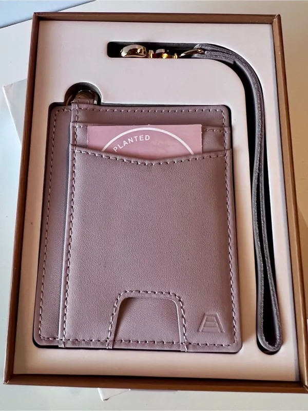 Andar The Denner Wristlet Leather Wallet In Lilac ID Card Pull RFID Darylann NWB - Image 3