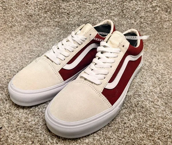 VANS Old Skool Canvas/Suede Fired Brick skater Classic Mens 8.5 Womens 10 NEW - Image 3