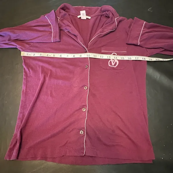 Victoria's Secret Burgundy Pajama Set size XS - Image 4
