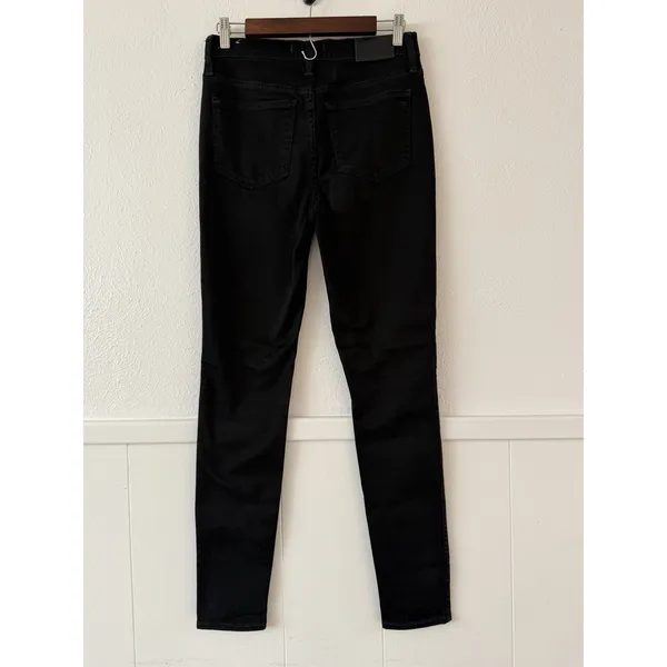 Madewell 10” High-Rise Skinny Jeans Women’s 28T Black Stretch Denim - Image 3
