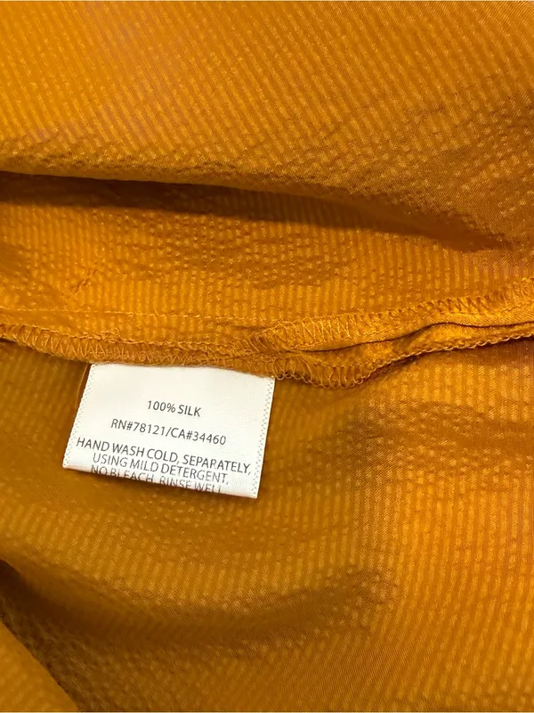 Eileen Fisher stretch-silk satin classic collar shirt. Size M - Image 7