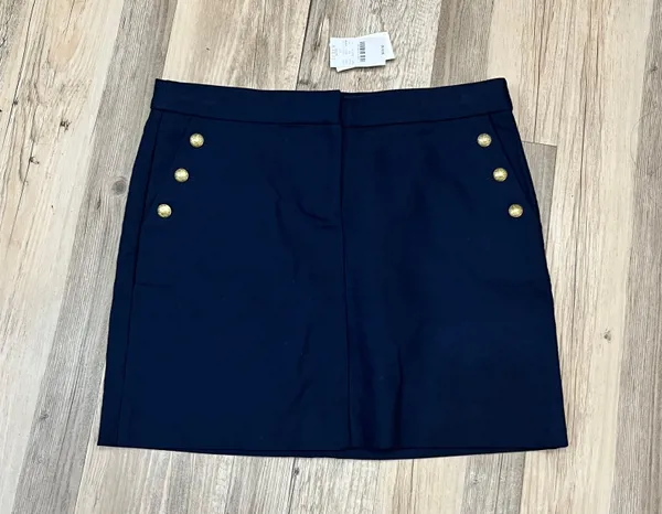 NWT J. CREW NAVY blue ANCHOR EMBELLISHED PENCIL SKIRT sz 4. - Image 6