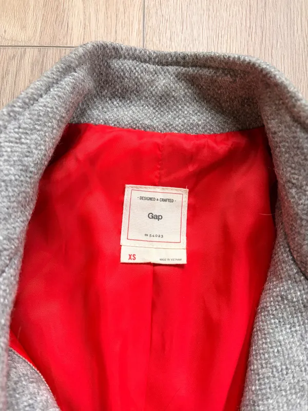 Gap Jacket Women’s Light Grey Moto Style - Image 2