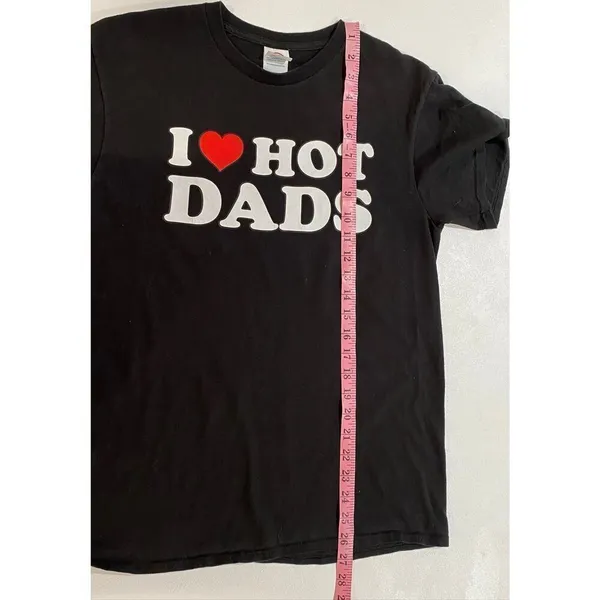 Delta Pro Weight Graphic T-Shirt – “I ❤️ Hot Dads” – Adult Medium - Image 6